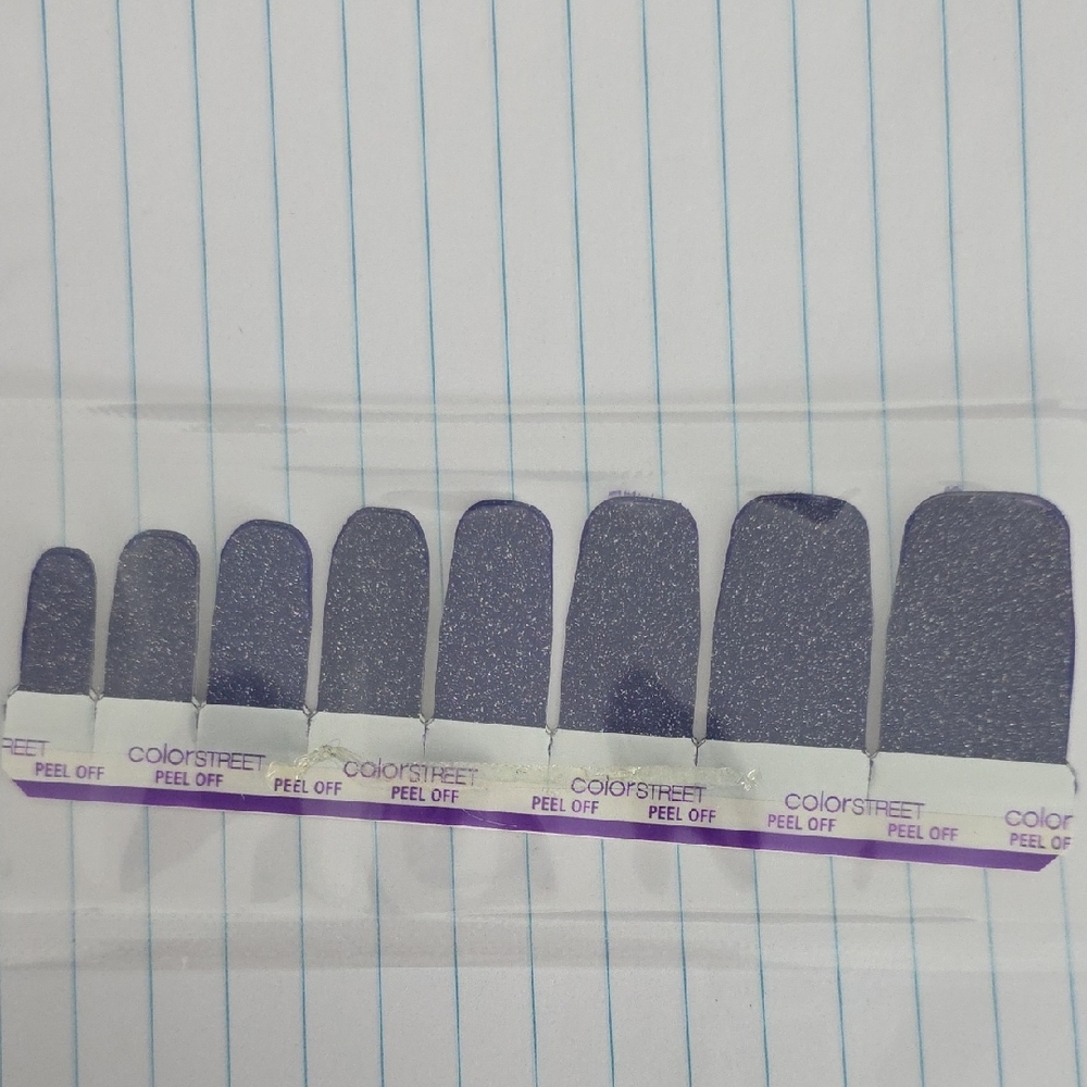 Color Street Purple Blue Glitter Nail Strips - Good Night